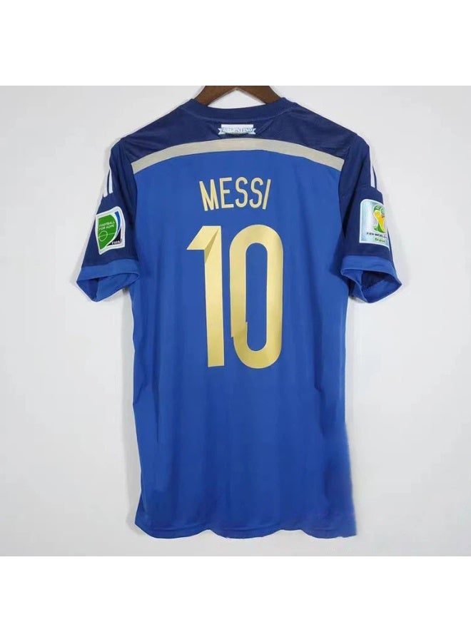 Argentina 2014 Argentina away retro football uniform #10 MESSI retro football jersey a gift for fans and friends - Image 1